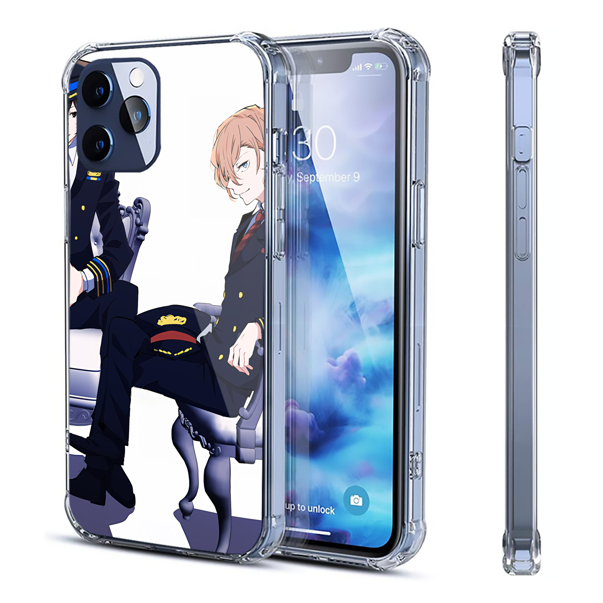 （画像用） 文豪ストレイドッグス Bungo Stray Dogs 【iPhone 12シリーズ対応】透明スマホケース（クリアソフトケース）